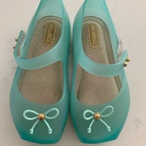Used Turquiose Mini Melissa Ballet flats toddler 7